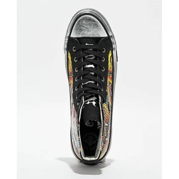 AFFLICTION FLAME& FABLE HI-TOP SHOES SNEAKERS UNISEX M 8.5 / W 10 STREETWEAR - Picture 3 of 5